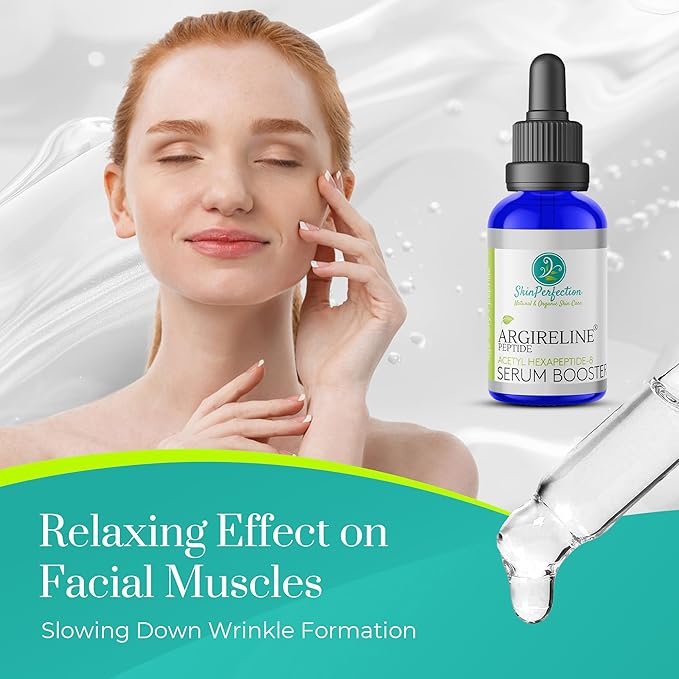 Skin Perfection Argireline Serum - Peptides Serum for Face with Acetyl Hexapeptide-8 for Fine Lines & Wrinkles - Diy Anti Aging Argireline Booster Solution Mix with Any Skincare Products 0.5oz