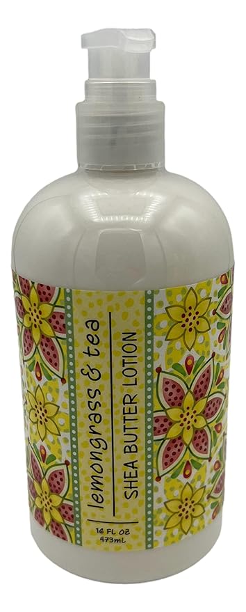 Greenwich Bay Trading Co, Lemongrass and Tea, Hand Soap and Shea Butter Lotion Set, 16 Ounces Each