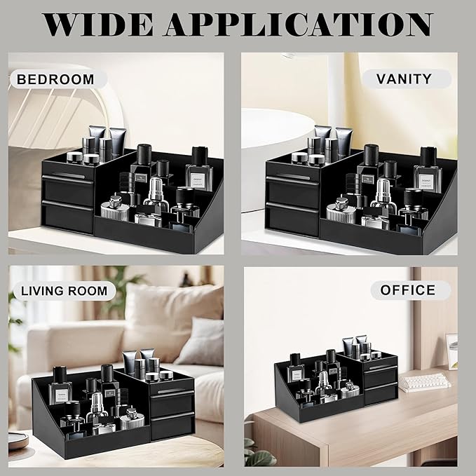 Cologne Organizer for Men Perfume Organizers Vanity Organizers Cologne Stands with Drawers Bathroom Stand and Storage Desk Display Dresser Organizer Countertop Makeup Organizers for Skincare Toiletry