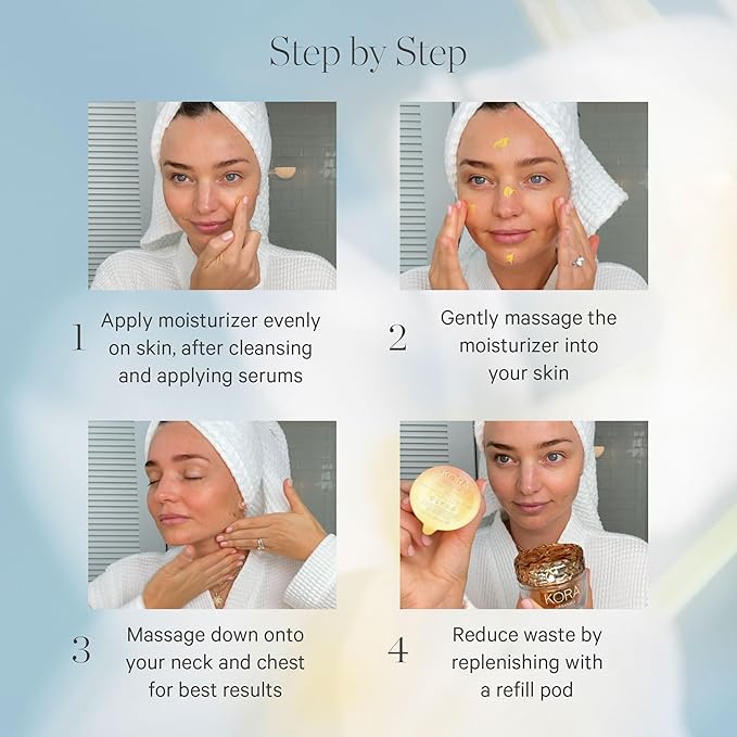 KORA Organics Turmeric Glow Moisturizer, Hydrate, Soften and Plump Skin, Certified Organic, Cruelty Free, Perfect Travel Size, 0.51 fl oz