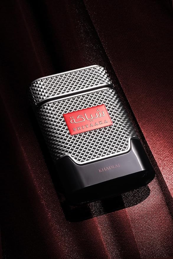 Khadlaj Shiyaaka Silver Eau de Parfum Spray for Men, 3.4 Ounce