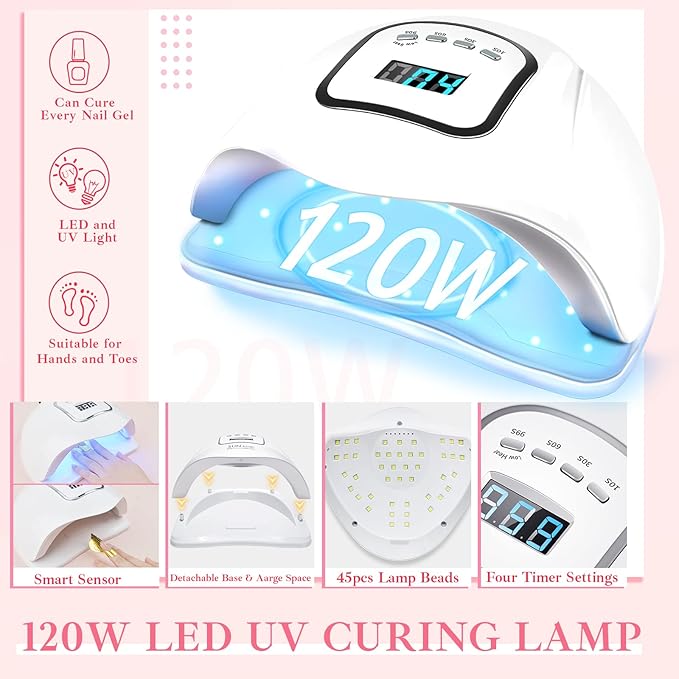 20 Colors Gel Nail Polish Kit with UV Light Starter Kit, 3 Styles Nail Extension, Poly Extension Gel, Builder Gel, Nail Tips, Nail Polish Sets for Women, Gel Nail Polish Set with Top and Base Coat