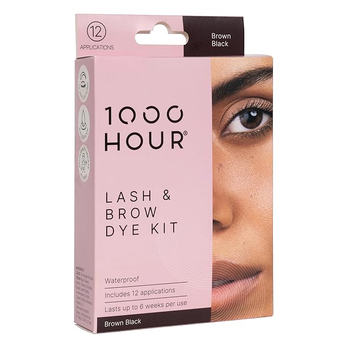 1000 Hour Professional Formula Lash & Brow Kit - Defined Brows w/a Long-Lasting Formula with Eyebrow Mascara - Brow Gel for Stunning Brows that Last Up To 6 Weeks with 12 Applications - Brown Black