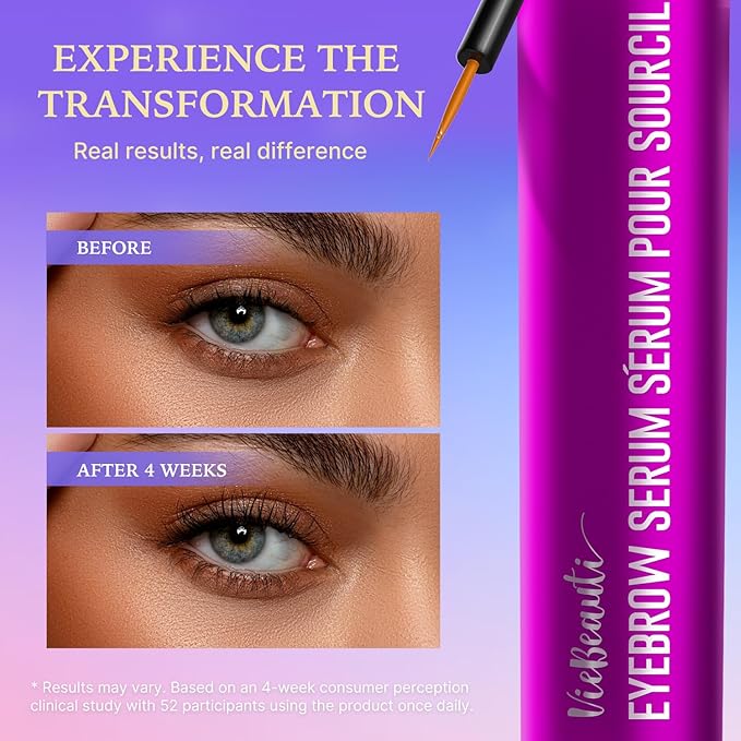VieBeauti Premium Eyelash Growth Serum: Lash Enhancing Serum with Advanced Formula to Boost Longer Fuller and Thicker Looking Lashes - Vegan & Cruelty-Free for Sensitive Eyes 3mL 3-Month Supply