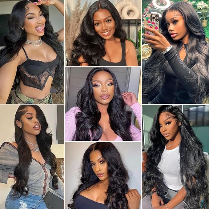 Body Wave Human Hair Bundles with Closure (20 22 24+18) 5x5 HD Closure with Bundles Human Hair 3 Weave 12A Brazilian 100% Unprocessed Virgin Weft Hair Free Part