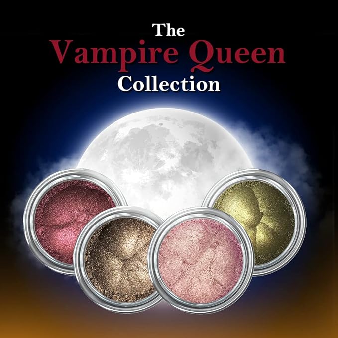 Concrete Minerals Metallic Eyeshadow, Silky- Smooth and Highly Pigmented, 100% Vegan and Cruelty Free, Handmade in USA, 8 Grams Loose Mineral Powder (The Vampire Queen)