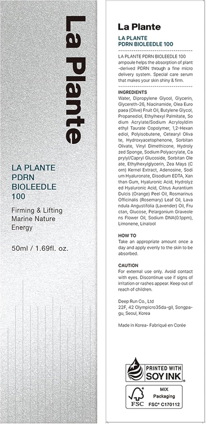 MD'S PICK LA Plante PDRN Hyaluronic Bioleedle Serum 1 Million Shots (Vegan Reedle, Hydrate & Reduce Wrinkles, Pore-Tightening, Hyaluronic Acid, PDRN Serum, Korean Skin Care)