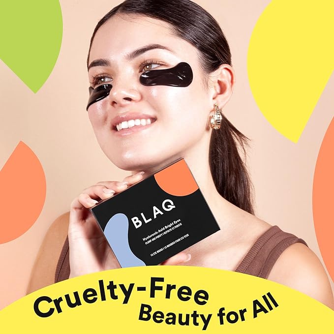 BLAQ Award Winning Under Eye Patches for Dark Circles and Puffiness, Under Eye Mask with Red Algae and Activated Charcoal, Vegan and Cruelty-Free Under Eye Masks, 15-Pack, Hyaluronic Acid Bright Eyes