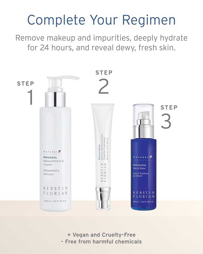 Kerstin Florian 24 Hour Moisture Creme | Anti Aging Face Moisturizer with Antioxidants & Vitamin E | Reparative Anti Wrinkle Cream to Smooth Fine Lines (1.7 fl oz)