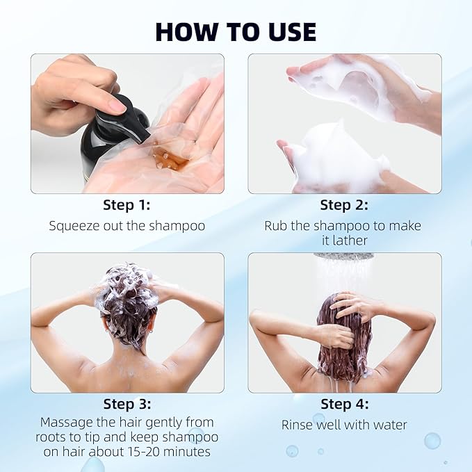 Ivnil Dark Brown Hair Dye Shampoo 3 in 1 for Women/Men Hair Color for Grey Coverage Seimi Permanent Instant Champu Para Canas Mujer for Men - Herbal Natural Dye Cover Gray