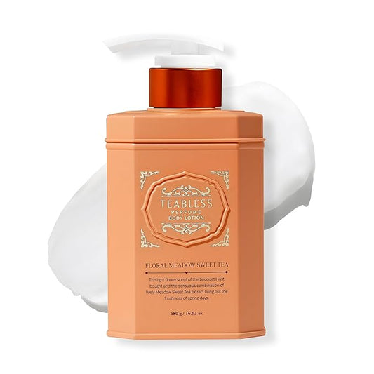 Floral Meadow Sweet Tea Perfumed Body Lotion, Daily Moisturizer, Body Lotion For Dry Skin & Sensitive Skin, Non-Greasy, Slow Aging, Jasmine Scent, Korean Skin Care