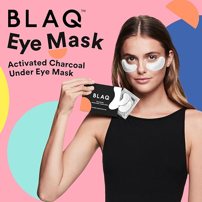 BLAQ Premium Under Eye Hydrating Patches for Dry Skin, Dark Circles and Puffiness. Snow Mushroom, Green Tea, Marine Algae, Vegan and Cruelty-Free, Snow Circles, 5-Pack