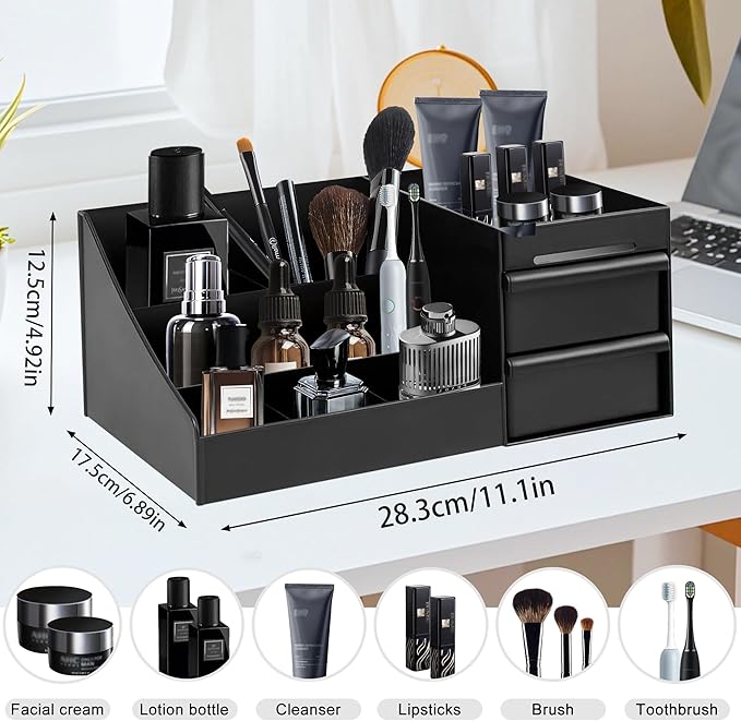 Cologne Organizer for Men Perfume Organizers Vanity Organizers Cologne Stands with Drawers Bathroom Stand and Storage Desk Display Dresser Organizer Countertop Makeup Organizers for Skincare Toiletry
