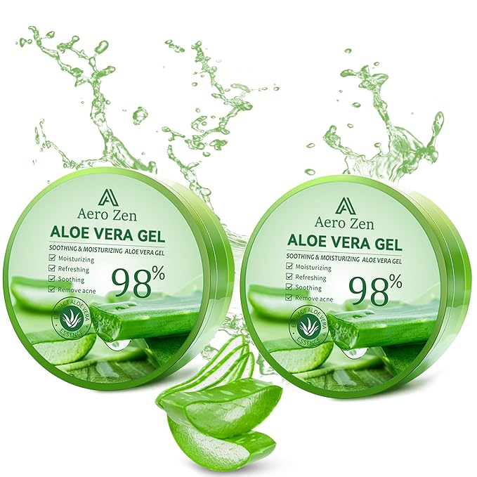 Organic Aloe Vera Gel for Face Made within 12 Hours of Harvest, 98% Pure Aloe Vera Gel for Skin, Scalp, & Hair, Soothing Aloe Face Moisturizer, Multipurpose Skin Care(20oz)