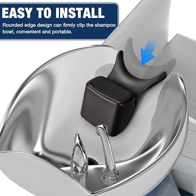 Udefineit Salon Shampoo Neck Rest Cushion, Non-Slip Silicon Shampoo Neck Rest for Sink, Comfortable Shampoo Bowl Neck Rest Pillow, Portable Neck Support for Salon Hairdressing Spa Washing Sink Basin