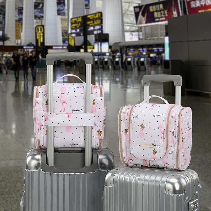 Lychii Hanging Toiletry Bag for Women, Cosmetic Makeup Bag Travel Organizer, Large