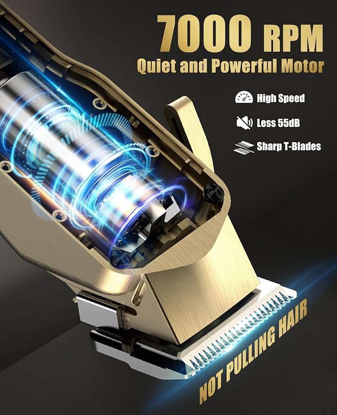 Jack & Rose Cordless Hair Clippers, Mens Hair Clippers, Wireless Clippers for Men, Barber kit Professional Clippers for Men