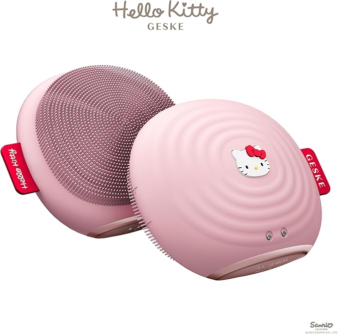 x Hello Kitty SmartAppGuided™ Sonic Facial Brush | 4 in 1 | Electric Facial Cleansing Brush | Skin Cleansing Brush | Facial Brush | Daily Skincare Routine| Facial Massager & Skin Care