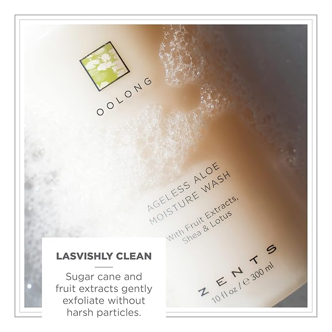 Zents Hand & Body Wash (Oolong Fragrance) | Hydrating Anti-Aging Cleanser with Organic Shea Butter & Aloe for Dry Skin | Gentle & Nourishing | 10 fl oz