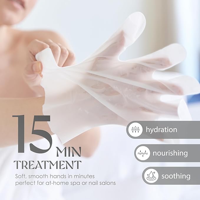 12 Pairs Original Derma Beauty Hand Mask Bulk, Moisturizing Hand Gloves for Dry Hands, Nail Care Essential (Cica + Vitamin E)