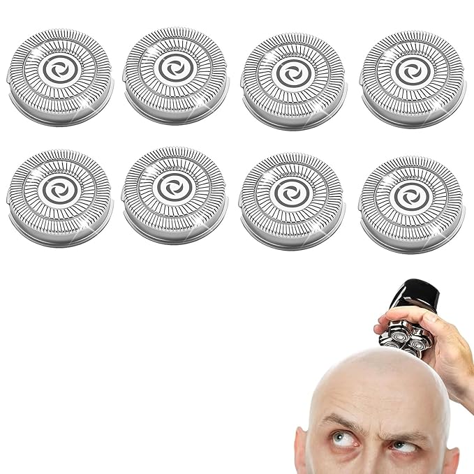8PCS Shaver Head Replacement Blade compatible with Skull Shaver Pitbull Electric Razors