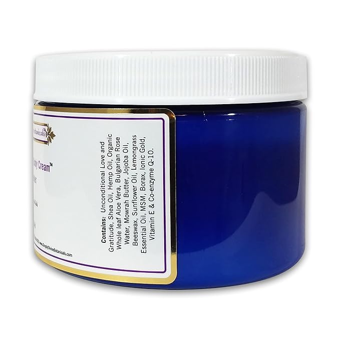 Simply Divine Botanicals Moisturizing Body Cream - Natural and Organic Lotion with Shea Oil, Hemp Oil and Aloe Vera, 12 oz (Lemongrass)