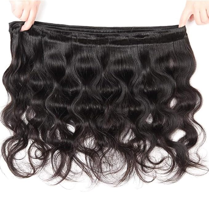 12A Human Hair Bundles 24 24 24 Inch Body Wave Bundles Human Hair 100% Unprocessed Brazilian Virgin Hair 3 Bundles Deals Weave Extensions Natural Black Color Bundle