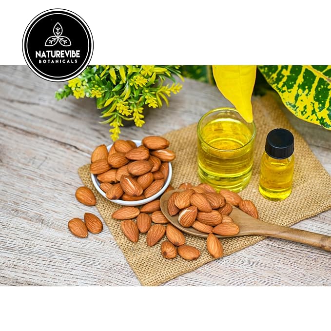 Naturevibe Botanicals Sweet Almond Oil 32 Ounces | 100% Pure and Natural | Great for Skin Care and Hair Care