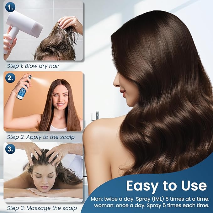 5% Minoxidil for Men and Woman, Minoxidil for Beard Growth, Hair Regrowth for Men and Woman, Treatment for Scalp Hair Loss Hair Thinning - Increase Thickness and Volume Faster