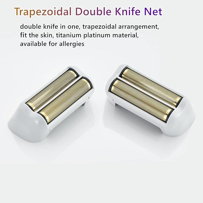 2 Pack Pro Shaver Replacement Foil and Cutters Compatible with andis 17150(TS-1)/17155/17200 Shaver ProFoil Lithium Replacement" Golden