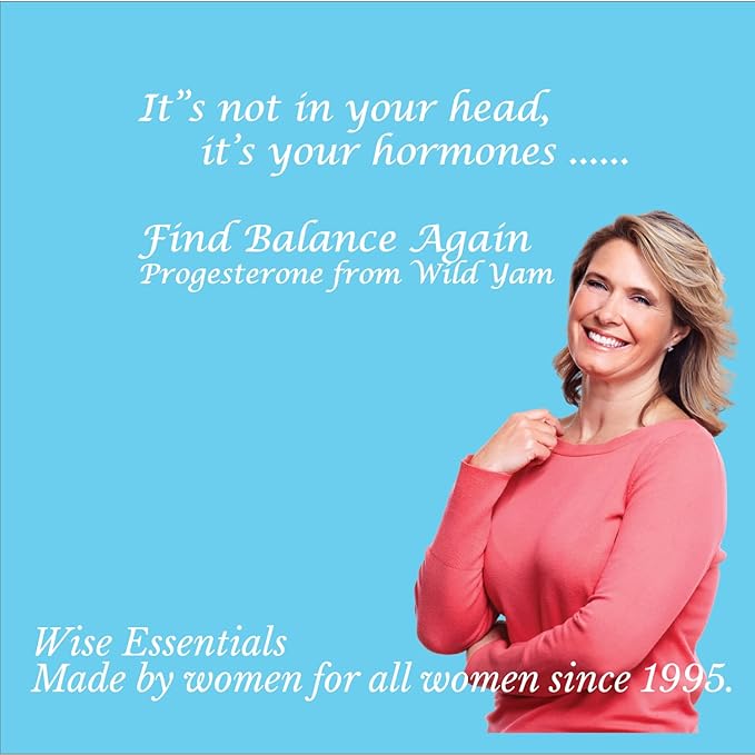 Wild Yam & Progesterone Cream – Gentle Support Cream for Natural Transitions of Menstrual Cycle & Menopause – Paraben-Free, Fragrance-Free - 3.5 oz Pump Wise Essentials