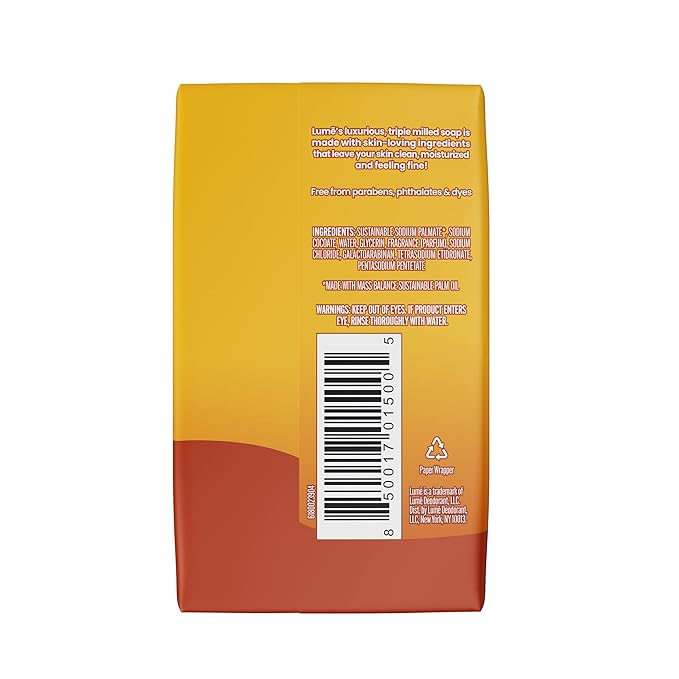 Lume Triple Milled Soap - Rich Moisture & Gentle Cleansing - Paraben Free, Phthalate Free, Skin Safe - 5 ounce (5 Ounce (Pack of 1), Toasted Coconut)