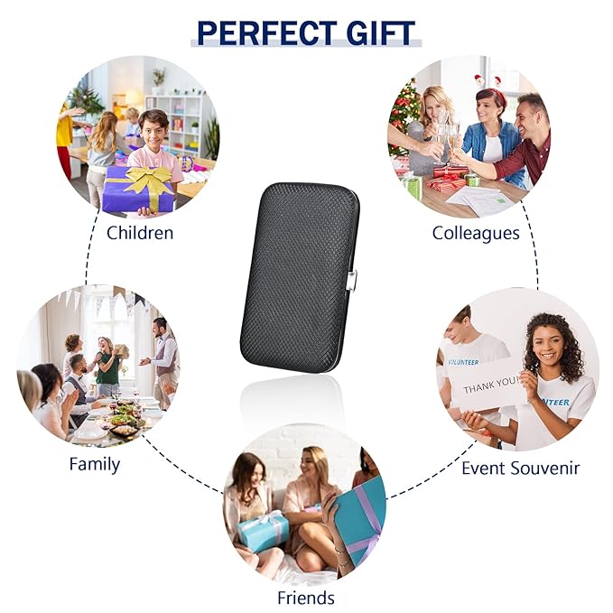 Lasnten 24 Set Manicure Set Bulk Nail Clippers Grooming Nail Kit Stainless Steel Professional Pedicure Kit Pedicure Tools with Travel Case Gifts for Men Women Personal(8 in 1,Black)