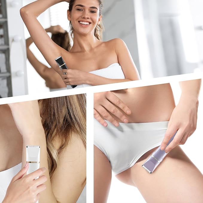 Areyzin Body Hair Trimmer & Groomer, 3 in 1 Pubic Hair Trimmer, USB Recharge, Replaceable Blade, IPX7, Men's Black Grooming Kit