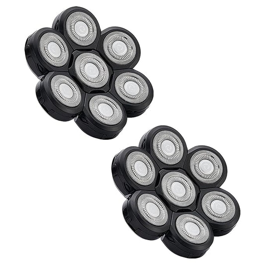 7 Head Shaver Replacement Heads,Head shavers for many brands bald men replacement blades,Shaver Blade Heads Replacement for Electric Razor for Men (2 Pack)