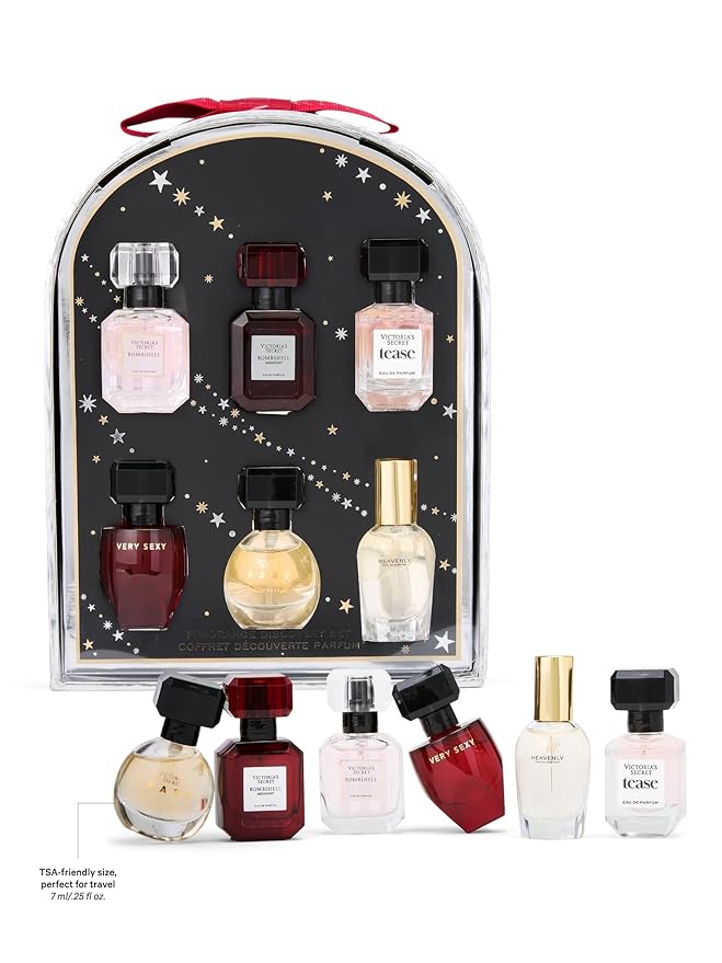 Victoria's Secret Mini Eau de Parfum Discovery Gift Set: Bombshell, Bombshell Magic, Tease, Bare, Very Sexy, & Heavenly