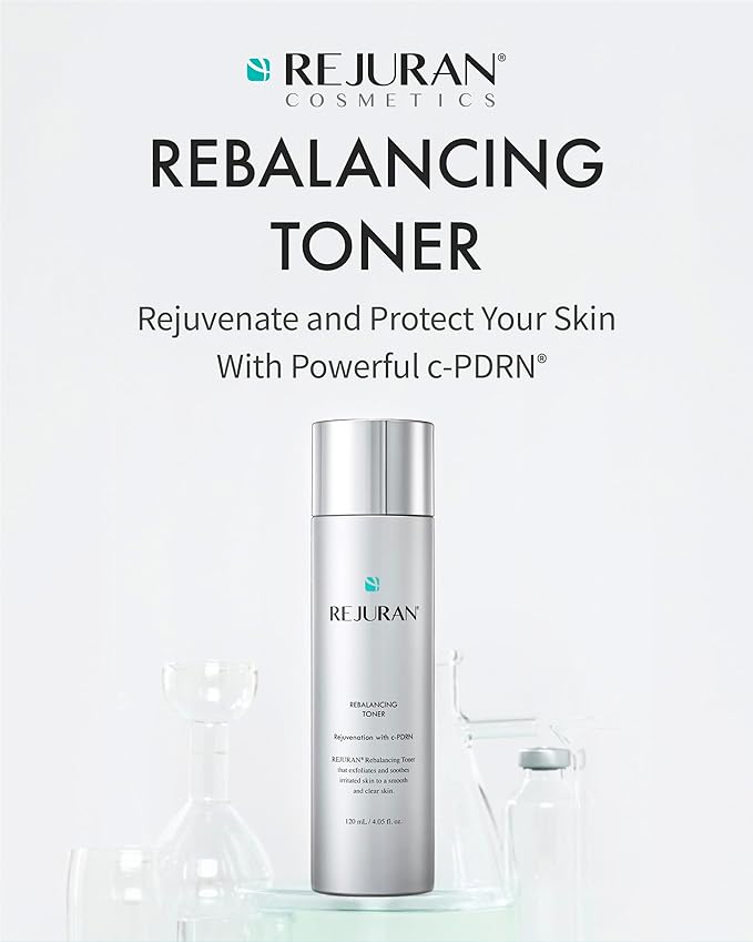 REJURAN® Rebalancing Toner, c-PDRN® - Hydrating and Soothing Facial Toner for Improving Skin Texture and Strengthening Skin Barrier, Clinically Developed Korean Skin Care (4.05 fl oz)
