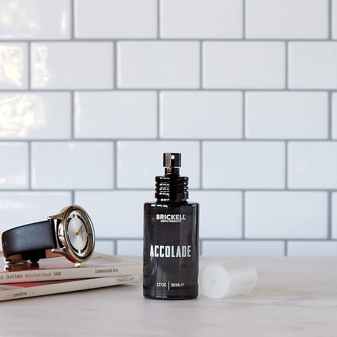 Brickell Men's Accolade Cologne for Men, Italian Bergamot, Cedarwood, Sandalwood, Lemon, and Guaiac Wood Scent, Natural and Organic, 1.7 Ounces