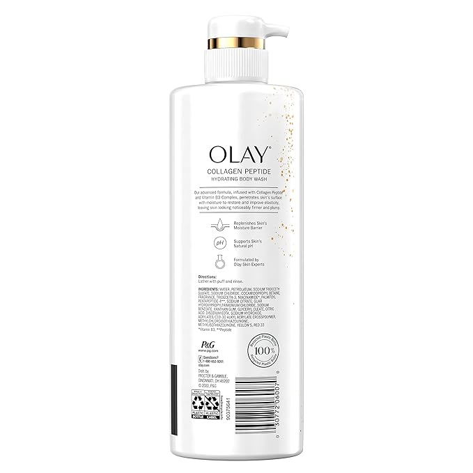 Olay Cleansing & Firming Body Wash with Vitamin B3 and Collagen, 26 fl oz (Pack of 4)