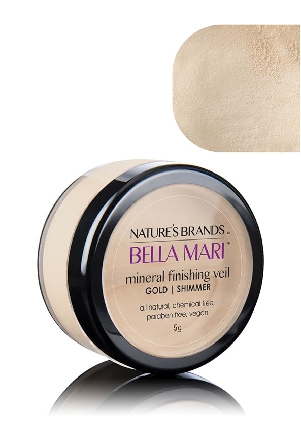 Bella Mari Natural Mineral Finishing Veil, Gold (Shimmer); 0.2oz