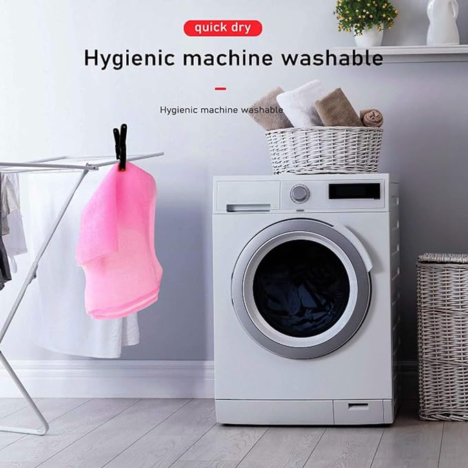 ARCH&M Exfoliating Washcloth Body Scrubber Back Scrubber for Shower Japanese Beauty Washcloth Bath Wash Cloth Korean Exfoliation Luffah Towel Net Sponge Loofah Body Scrub 3 Pack (Yellow x 3)