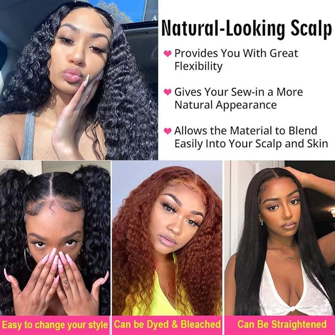 13x4 Curly HD Lace Front Wigs Human Hair Pre-plukced,180 Density HD Long Curly Human Hair Wigs for Black Women 10A Grade Glueless Unprocessed Virgin Deep Curly Hair Lace Frontal Wigs 28Inch