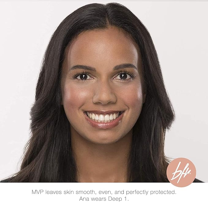Beauty For Real MVP Tinted Moisturizer & Concealer, Deep 1 - Also Acts as a Primer, SPF 25 Sunscreen & Complexion Perfector - Anti-Aging Hydration & Coverage - 1.5 fl oz