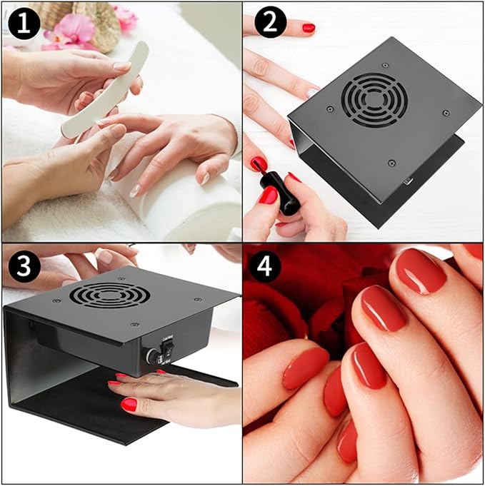 Watris Veiyi 300W Nail Polish Dryer, Nail Fan Dryer for Regular Polish, Hot & Cold Wind Nail Blower Dryer for Manicure Salon and Daily Home Use