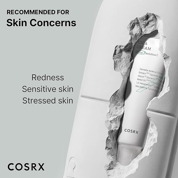 COSRX Pure Fit Cica Cream, 50ml / 1.69 fl.oz | Centella Asiatica Face Moisturizer Recommended for Acne-Prone Skin, Reduce Redness | Not Tested on Animals, Korean Skincare