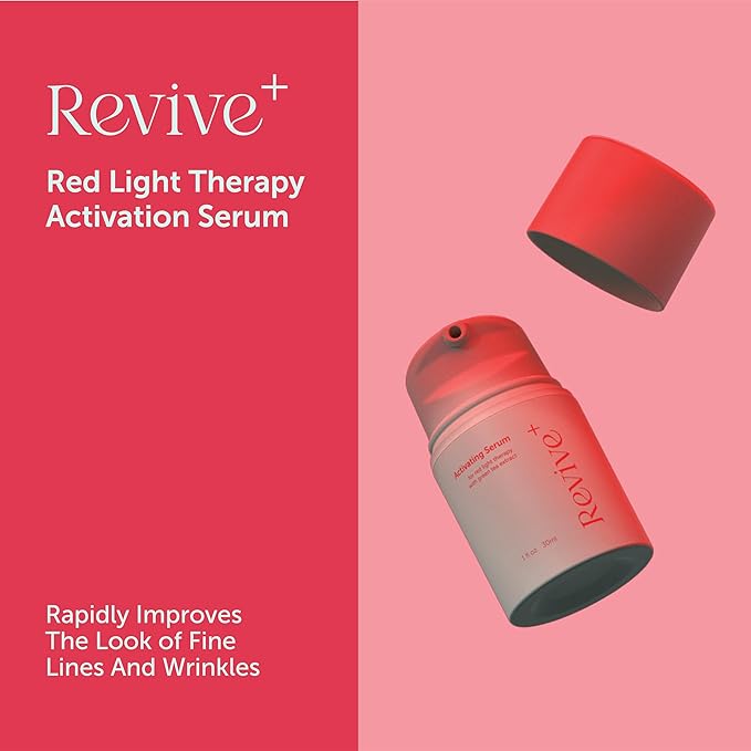 Red Light Therapy Activation Serum - Amplify Effects & Reduce Wrinkles with Hydrating Serum for Face - Green Tea Serum - Hydrating Face Serum Skin Care Routine - Hyaluronic Acid Serum for Face - 1oz