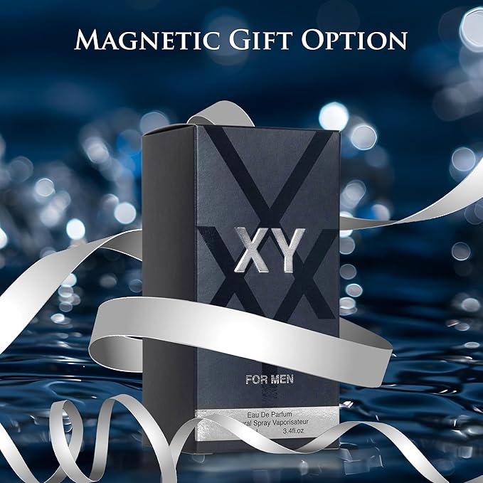 XY for Men - Aromatic Fougere Fragrance - Top Notes of Apple, Ginger & Bergamot Mix with Sage & Juniper Berries - Base Scent of Tonka bean, Amberwood & Olibanum - Elegant 100ml Bottle, Parfume Men