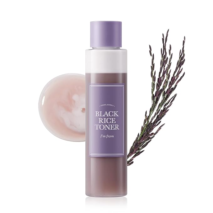 I'm from Black Rice Toner for Oily Skin, Lightweight, Niacinamide, Panthenol, Glass Skin, Fragrance Free, Korean Skin Care, 150ml, 5.07 fl.oz