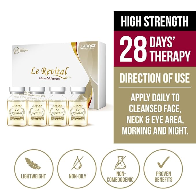 LABO Nutrition Le Revital 98% Concentrated Nano Placenta Extract, Umbilical & Sodium Hyaluronate, Anti-aging Serum from Japan, Skin Rejuvenate Essence, Reduce Wrinkles + Hydration, Non-greasy