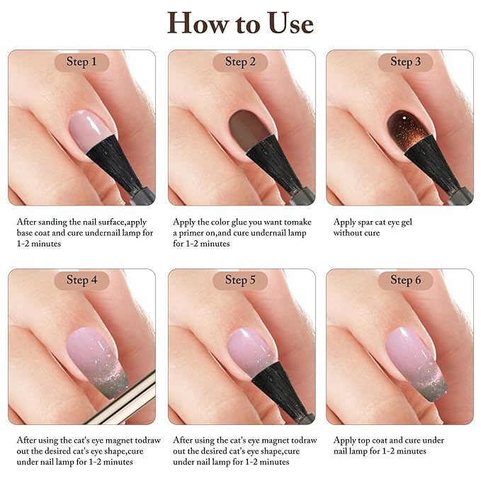 Crushed Diamond Cat Eye Gel Nail Polish with Magnet Stick, 15ml Holographic Glitter Gel, Ideal for DIY Nail Art, Gemstone Shimmer